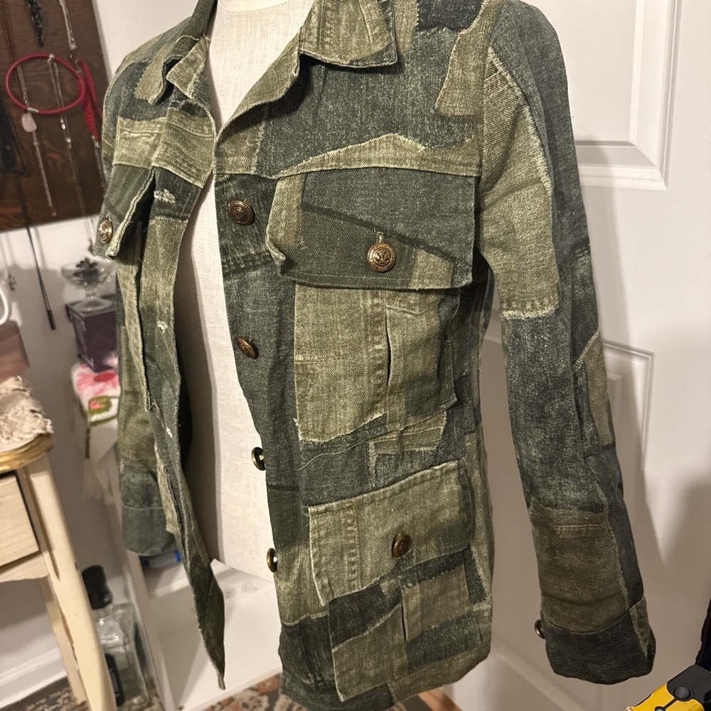 Patchwork Green Jacket - image 2